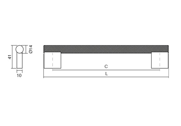 Maner pentru mobila Graf Big, finisaj otel inoxidabil, L:352 mm [7]