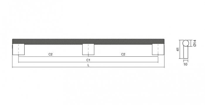 Maner pentru mobila Graf Big Long, finisaj otel inoxidabil, L:1200 mm [9]