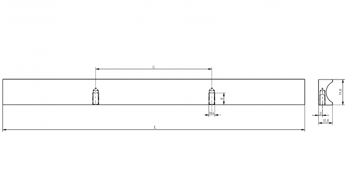 Maner pentru mobila Groove, finisaj aluminiu GT, L:190 mm [4]