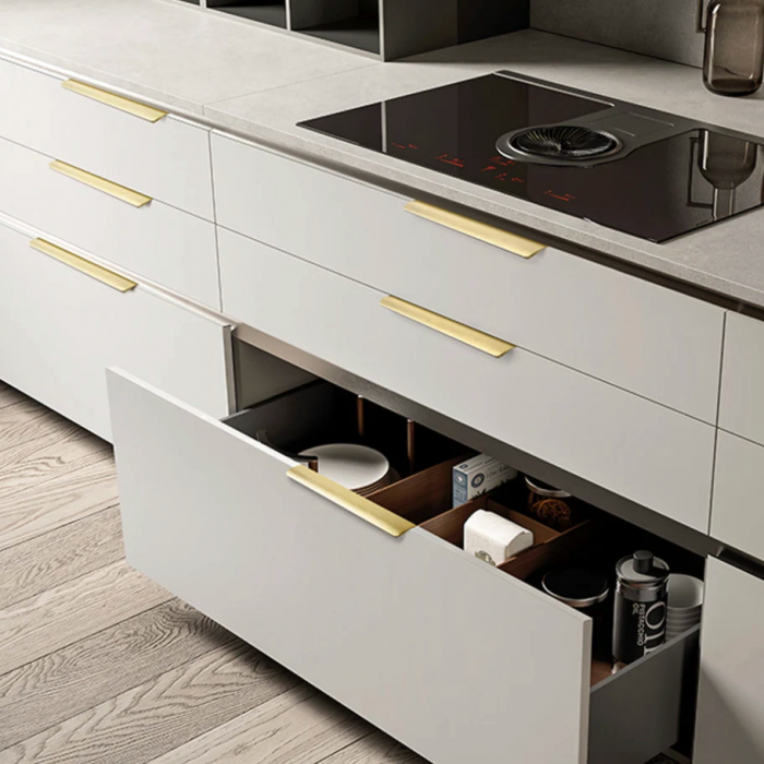 Maner pentru mobila Hexa GT, finisaj auriu deschis periat GT, L:150 mm [7]