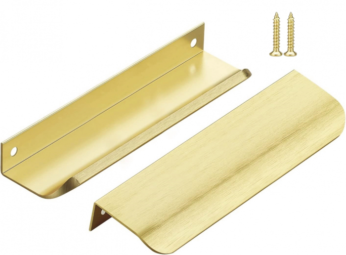 Maner pentru mobila Hexa GT, finisaj auriu deschis periat GT, L:190 mm [2]