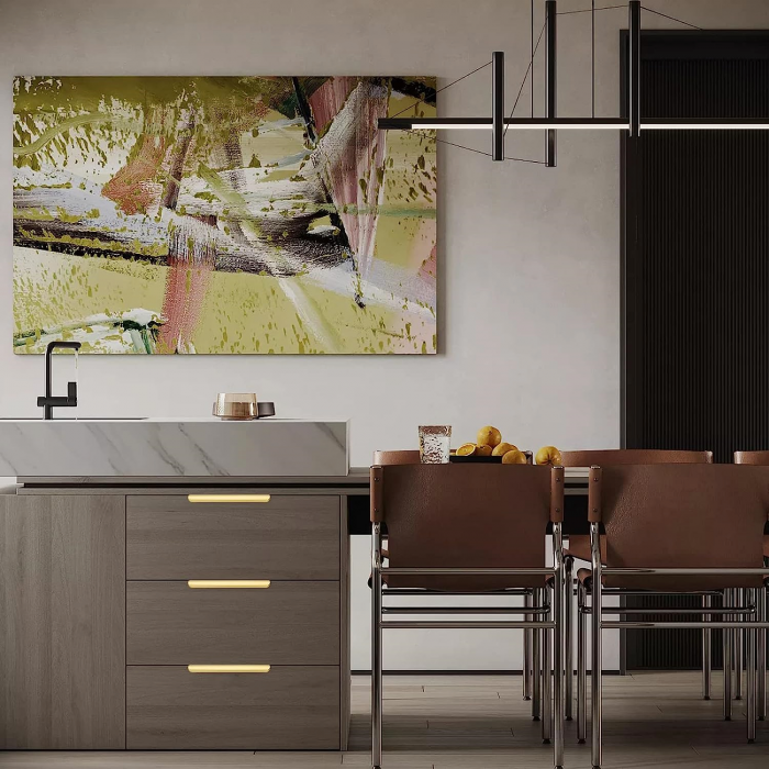 Maner pentru mobila Hexa GT, finisaj auriu deschis periat GT, L:360 mm [6]
