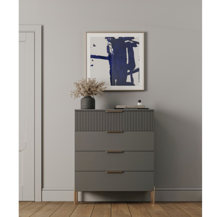 Mâner pentru mobilă Hexa GTV, auriu periat, L: 150 mm [2]
