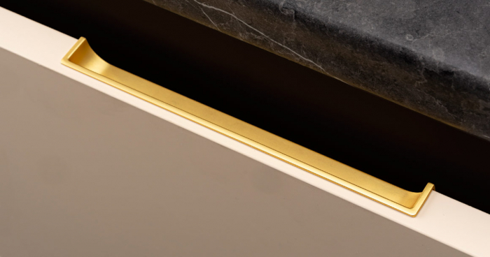 Maner pentru mobila Hide, finisaj auriu periat, L:90 mm [2]