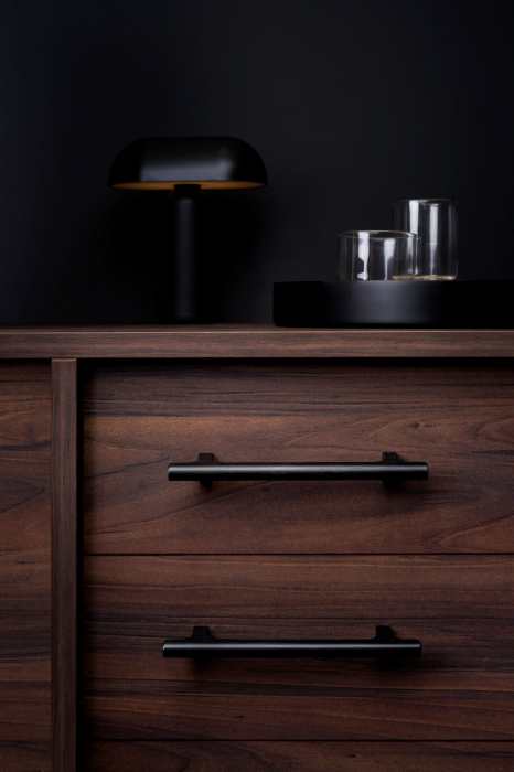 Maner pentru mobila Hinoki, finisaj negru periat, L:220 mm [4]