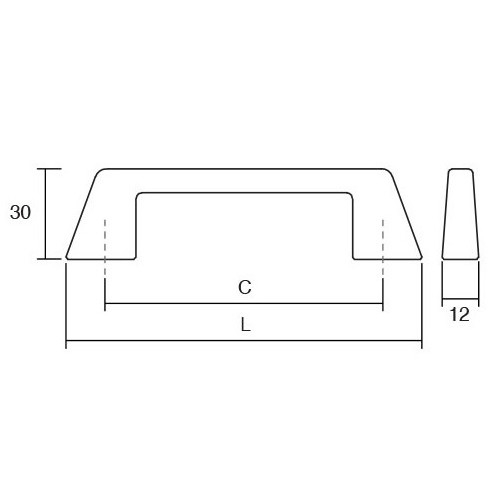 Maner pentru mobila Kado, finisaj nichel periat, L:346 mm [2]