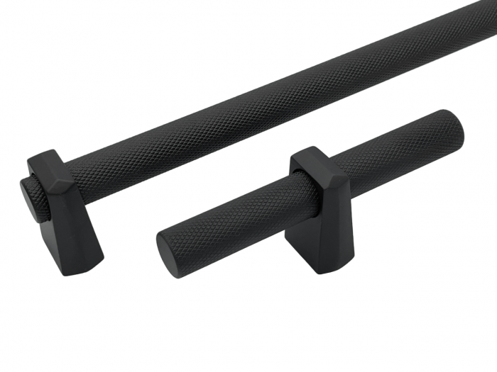 Maner pentru mobila Kasper Knurling, finisaj negru mat  CB, 896 mm [4]
