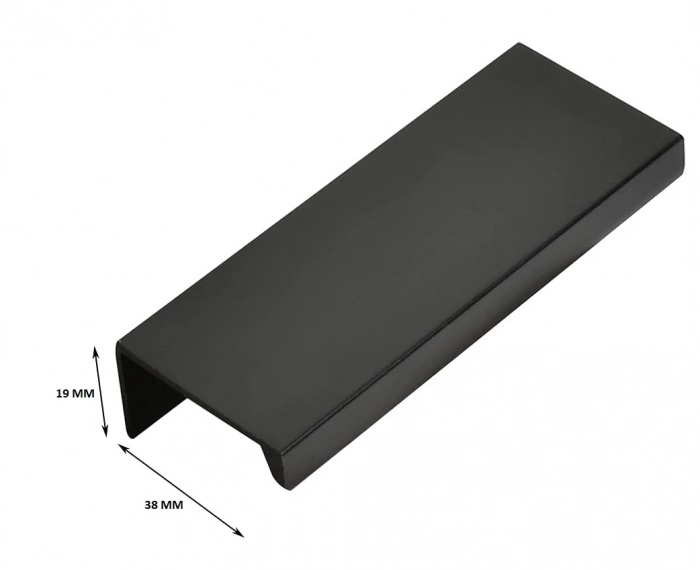 Maner pentru mobila Kenzo, finisaj negru mat, L:350 mm [3]