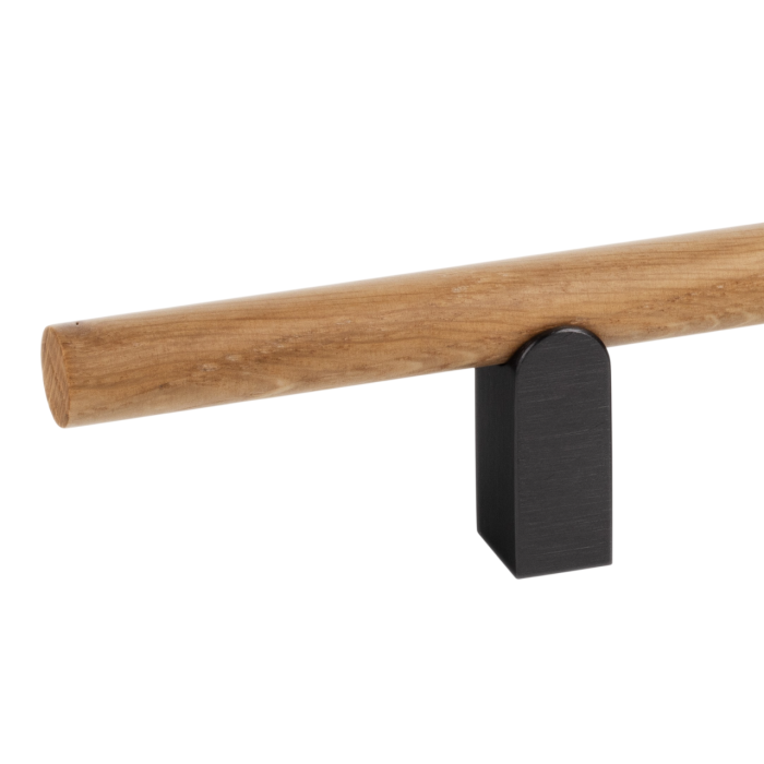 Maner pentru mobila Kumo Wood, finisaj stejar / negru titan, L:248 mm [2]
