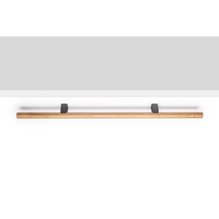 Maner pentru mobila Kumo Wood, finisaj stejar / negru titan, L:248 mm [5]