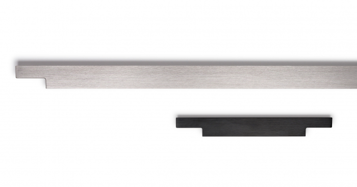 Maner pentru mobila Linear, finisaj negru periat, L:397 mm [6]