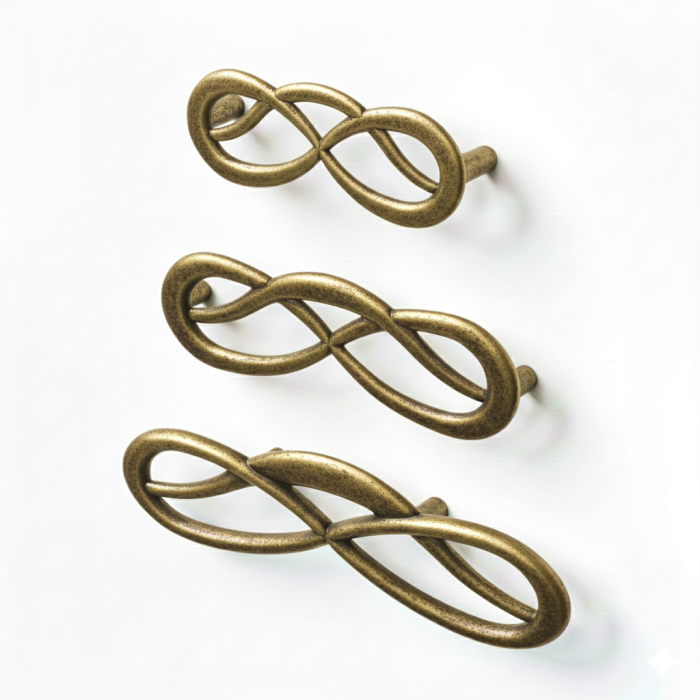 Maner pentru mobila Loire, finisaj alama antichizata, L:140 mm [5]