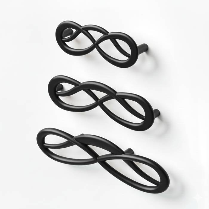 Maner pentru mobila Loire, finisaj negru grafit, L:180 mm [5]