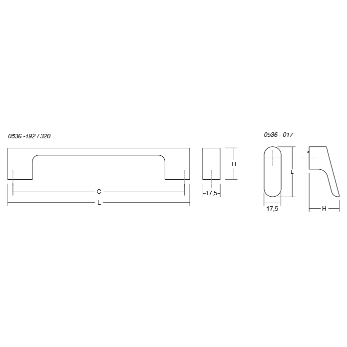 Maner pentru mobila Luv, finisaj alama, L 330 mm [5]