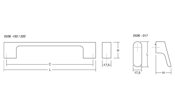 Maner pentru mobila Luv, finisaj alb mat, L 202 mm [4]