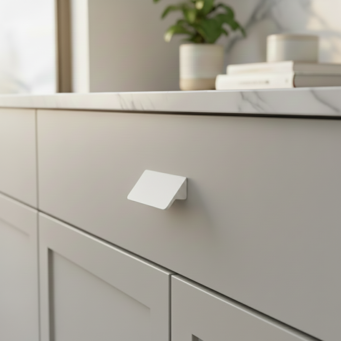 Maner pentru mobila Luz, finisaj alb, L:50 mm [4]