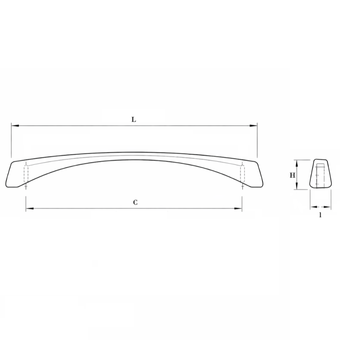 Maner pentru mobila Milton, finisaj alama satin, L:170 mm [6]