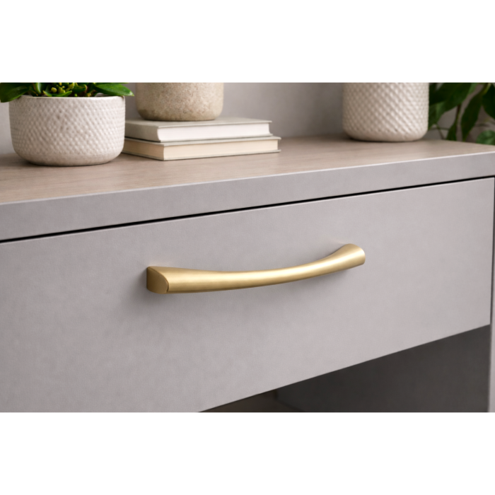 Maner pentru mobila Milton, finisaj alama satin, L:279 mm [4]