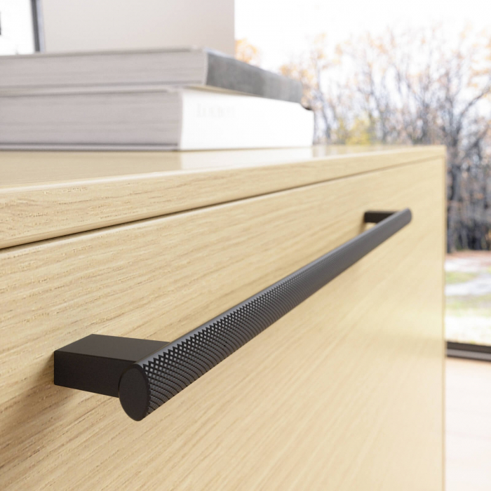 Maner pentru mobila Moleto, finisaj negru cobalt, L:348 mm [6]