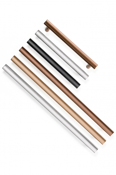 Maner pentru mobila Moon, finisaj bronz periat, L:193 mm [5]