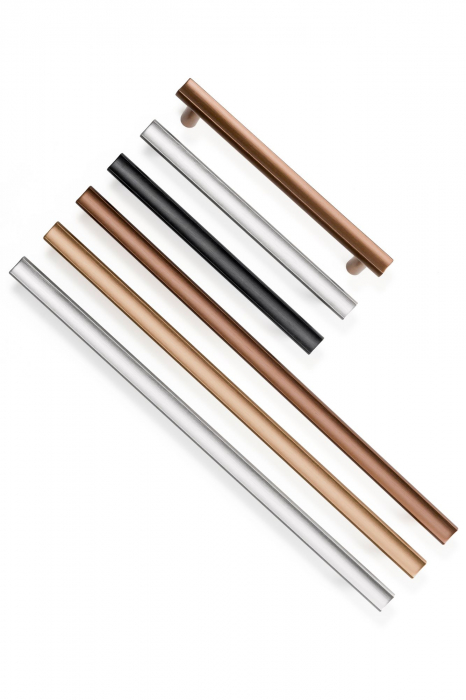 Maner pentru mobila Moon, finisaj bronz periat, L:353 mm [5]