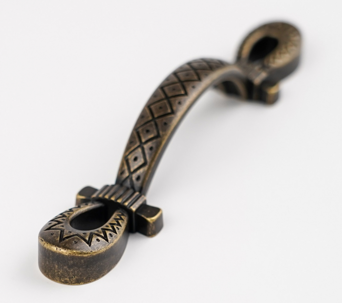 Maner pentru mobila Nicole, finisaj alama antichizata CB, 128 mm [3]