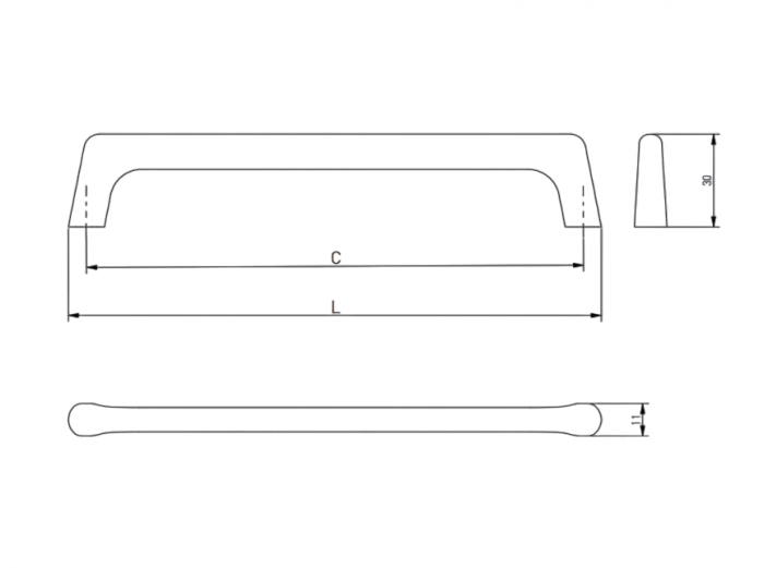 Maner pentru mobila Octavio, finisaj auriu periat  GT, L:139 mm [5]