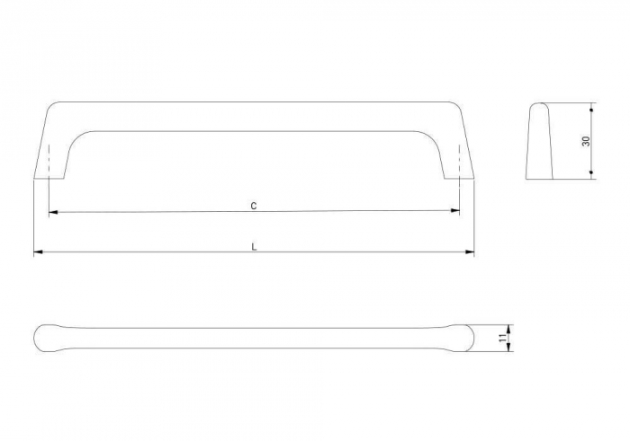 Maner pentru mobila Octavio, finisaj auriu periat, L:171 mm [5]