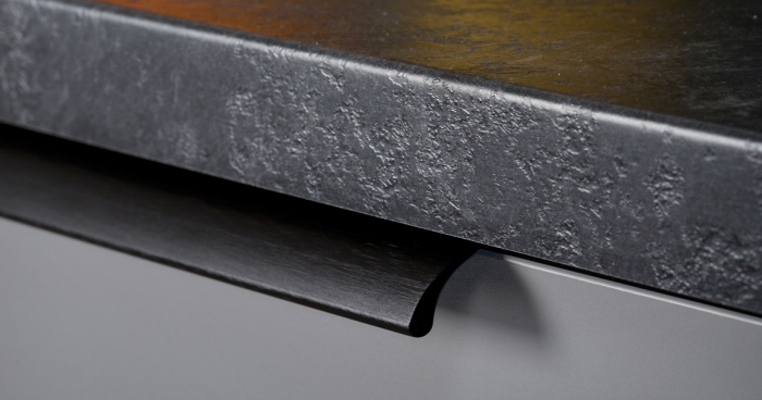 Maner pentru mobila Ona Long, finisaj negru periat, L:1100 mm [4]