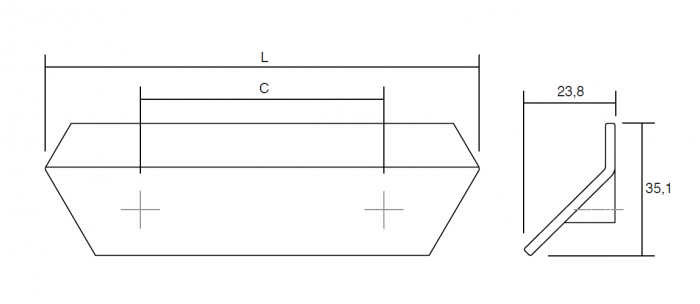 Maner pentru mobila Plié, finisaj maro metalizat, L: 210 mm [3]