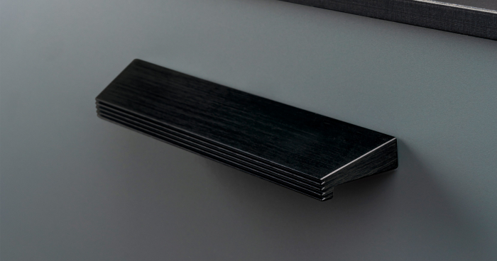 Maner pentru mobila Rail, finisaj negru periat, L 180 mm [2]