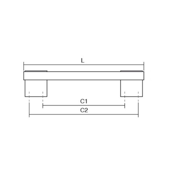 Maner pentru mobila Rec, finisaj crom lucios/maro transparent, L:205 mm [2]