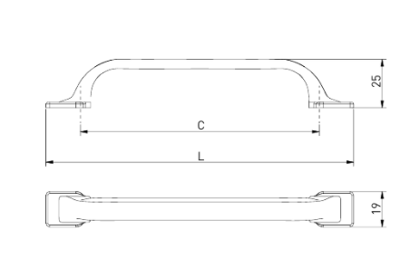 Maner pentru mobila Retris, finisaj negru mat GT, L:165 mm [4]