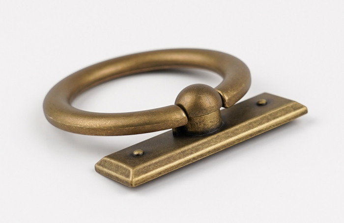Maner pentru mobila Ring Bar, finisaj alama antichizata CB, Ø:75 mm [4]