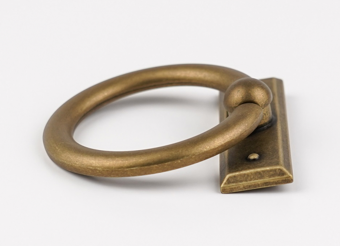 Maner pentru mobila Ring Bar, finisaj alama antichizata CB, Ø:75 mm [3]