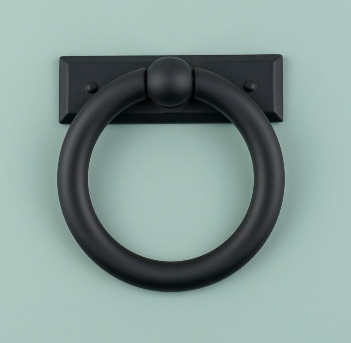 Maner pentru mobila Ring Bar, finisaj negru mat CB, Ø:75 mm [5]
