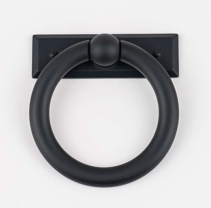 Maner pentru mobila Ring Bar, finisaj negru mat CB, Ø:75 mm [2]