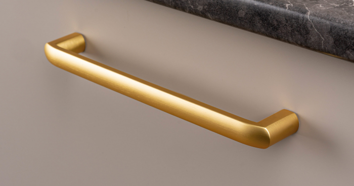 Maner pentru mobila Roma, finisaj auriu periat, L:207 mm [2]