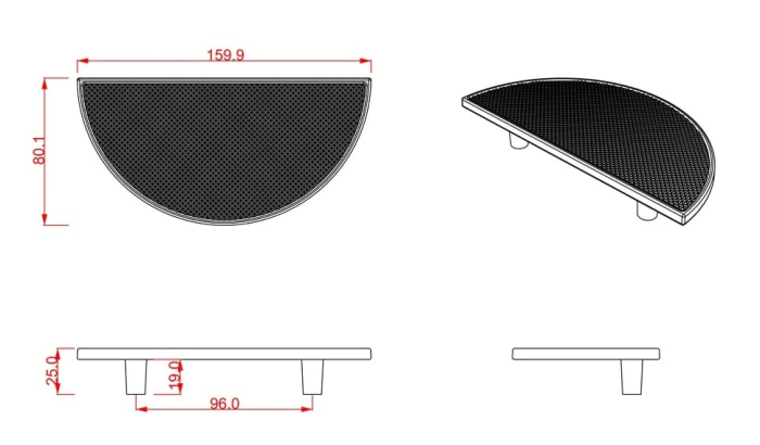 Maner pentru mobila Selin, finisaj alama mata CB, 96 mm [2]