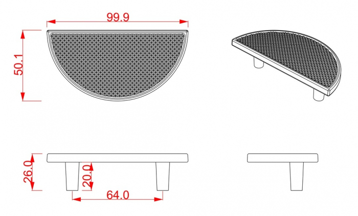Maner pentru mobila Selin, finisaj negru mat CB, 64 mm [2]