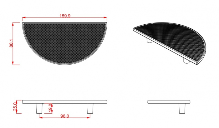 Maner pentru mobila Selin, finisaj negru mat CB, 96 mm [2]
