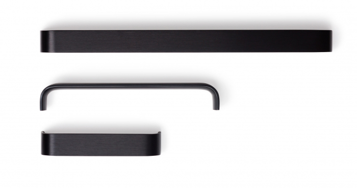 Maner pentru mobila Sense, finisaj negru periat, L:199 mm [3]