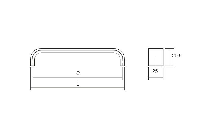 Maner pentru mobila Sense, finisaj otel inoxidabil, L:199 mm [4]