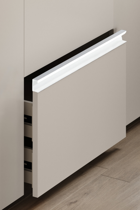 Maner pentru mobila Six, finisaj alb mat texturat, L:347 mm [4]