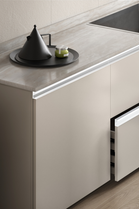 Maner pentru mobila Six, finisaj alb mat texturat, L:897 mm [3]