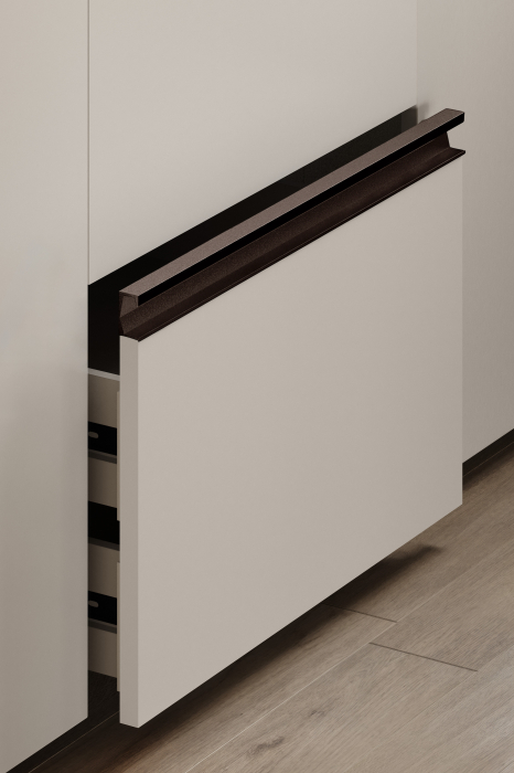 Maner pentru mobila Six, finisaj maro metalic texturat, L:197 mm [4]