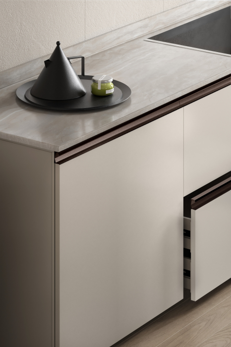 Maner pentru mobila Six, finisaj maro metalic texturat, L:447 mm [3]
