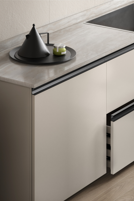 Maner pentru mobila Six, finisaj negru lava texturat, L:797 mm [3]