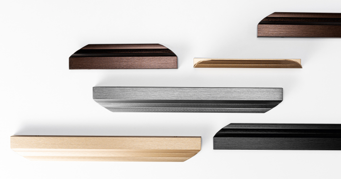 Maner pentru mobila Skala, finisaj negru periat, L 350 mm [3]