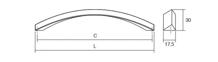 Maner pentru mobila Smee, finisaj crom lucios, L:166 mm [2]